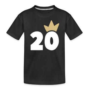 20 Krone Nummer 30 - Kinder Premium Bio T-Shirt - Schwarz - Vorne