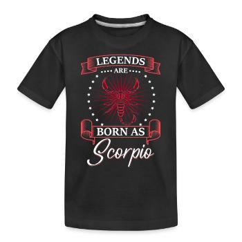 Scorpio Zodiac Sign Constellation Water - Kids' Premium Organic T-Shirt - black - Front