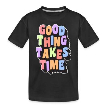 Symbole du sablier Art intemporel - T-shirt bio Premium Enfant - noir - Devant