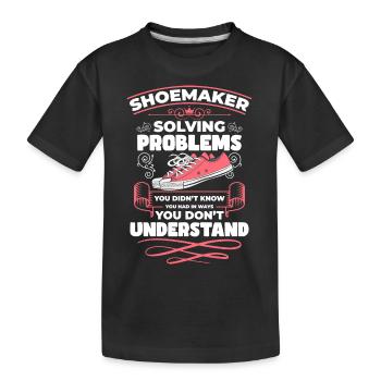 Cobbler Work Craftsmen Work - Kids' Premium Organic T-Shirt - black - Front