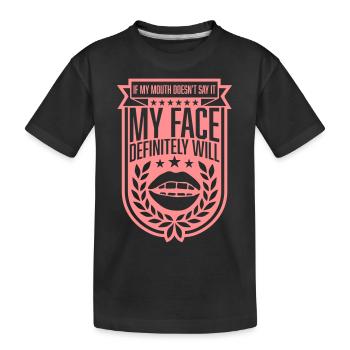 Mon visage le fera certainement - T-shirt bio Premium Enfant - noir - Devant