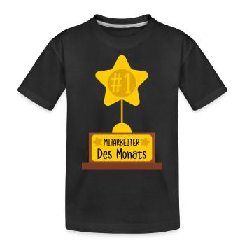 Mitarbeiter des Monats - Kinder Premium Bio T-Shirt - Schwarz - Vorne