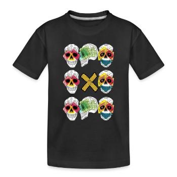 TRIO DE CRÂNES - T-shirt bio Premium Enfant - noir - Devant