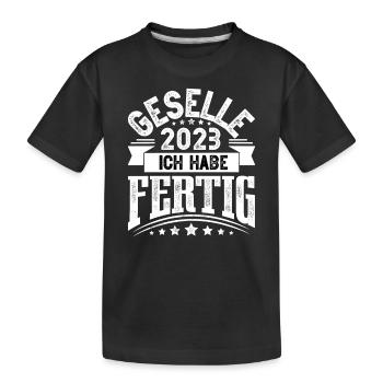 Geselle 2023 Gesellenprüfung - Kinder Premium Bio T-Shirt - Schwarz - Vorne