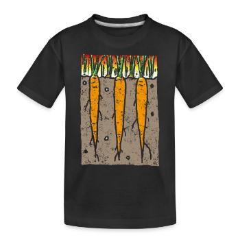 Carrots - Kids' Premium Organic T-Shirt - black - Front