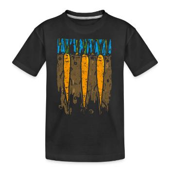 Carrots - Kids' Premium Organic T-Shirt - black - Front