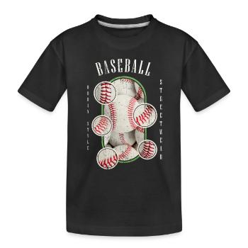 Joueur de baseball USA Sport Vintage Retro - T-shirt bio Premium Enfant - noir - Devant