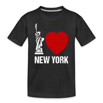 I love New York Herz NYC - Kinder Premium Bio T-Shirt - Schwarz - Vorne