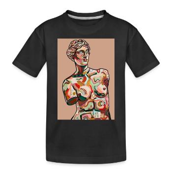 Vénus avec fond - T-shirt bio Premium Enfant - noir - Devant