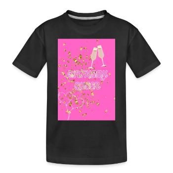 BIRTHDAY QUEEN - Kinder Premium Bio T-Shirt - Schwarz - Vorne