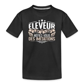 Eleveur le seul Eleveur le vrai Eleveur - T-shirt bio Premium Enfant - noir - Devant