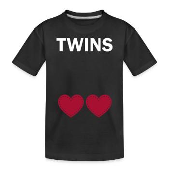 Schwangerschaft Babyparty Babyshower Boy Girl - Kinder Premium Bio T-Shirt - Schwarz - Vorne