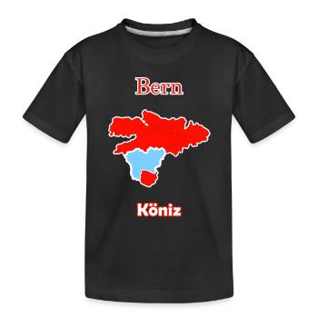 Bezirke Köniz Karte mit Bern Stadtkarte - Kinder Premium Bio T-Shirt - Schwarz - Vorne