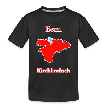 Bezirke Kirchlindach Karte mit Bern Stadtkarte - Kinder Premium Bio T-Shirt - Schwarz - Vorne