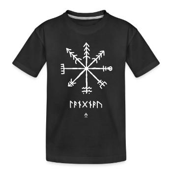 Vegvisir Langnau - Blanc - T-shirt bio Premium Enfant - noir - Devant