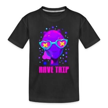 Rave Party - Kinder Premium Bio T-Shirt - Schwarz - Vorne