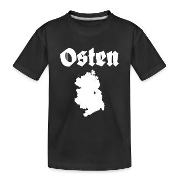Osten DDR Ostdeutschland Karte - Kinder Premium Bio T-Shirt - Schwarz - Vorne