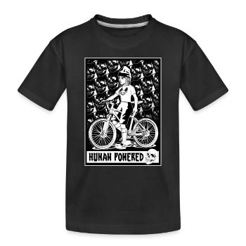 T-Shirt Pedal Power: motard comique avec des crânes - T-shirt bio Premium Enfant - noir - Devant