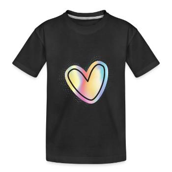 Heart - Kinder Premium Bio T-Shirt - Schwarz - Vorne