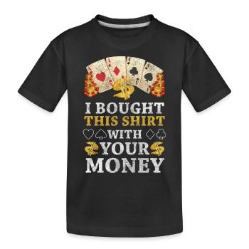 Casino Ass Pik - Kinder Premium Bio T-Shirt - Schwarz - Vorne