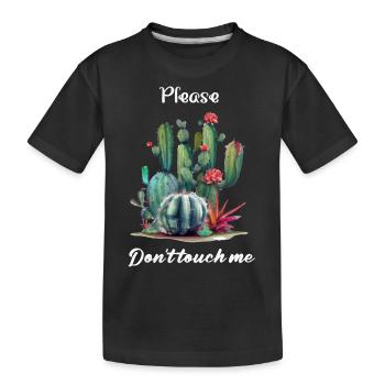 S il te plait, ne me touche pas - T-shirt bio Premium Enfant - noir - Devant