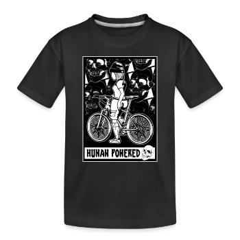 Deux roues, une mission : découvrir le monde - T-shirt bio Premium Enfant - noir - Devant