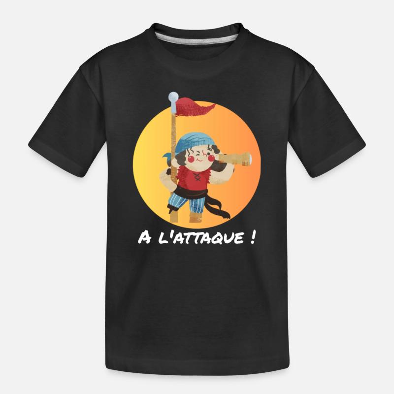 Pirate, à l'attaque ! - T-shirt bio Premium Enfant - noir