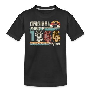 1966 Jubiläum 1966 geboren 1966 Jubiläum - Kinder Premium Bio T-Shirt - Schwarz - Vorne