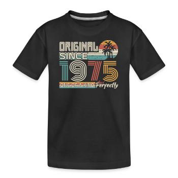 1975 Jubiläum 1975 geboren 1975 Jubiläum - Kinder Premium Bio T-Shirt - Schwarz - Vorne