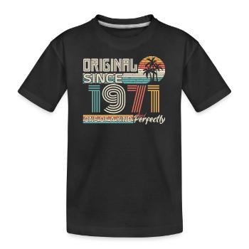 1971 Geburtstag 1971 geboren 1971 Jubiläum - Kinder Premium Bio T-Shirt - Schwarz - Vorne