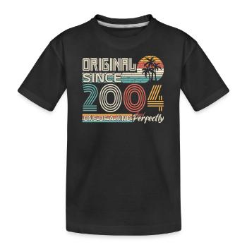 2004 Jubiläum 2004 geboren 2004 Jubiläum - Kinder Premium Bio T-Shirt - Schwarz - Vorne