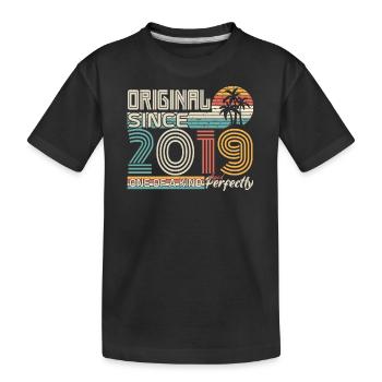 2019 Jubiläum 2019 geboren 2019 Jubiläum - Kinder Premium Bio T-Shirt - Schwarz - Vorne