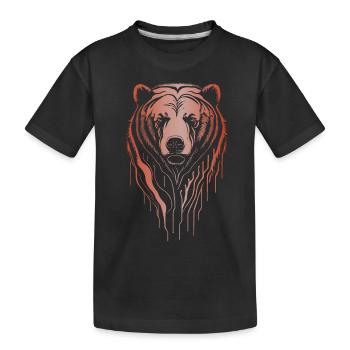 Grand ours brun - T-shirt bio Premium Enfant - noir - Devant