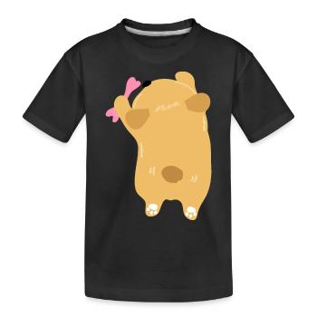 chiot mignon - T-shirt bio Premium Enfant - noir - Devant