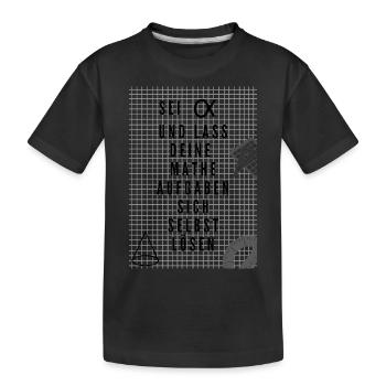 Alpha - Kinder Premium Bio T-Shirt - Schwarz - Vorne