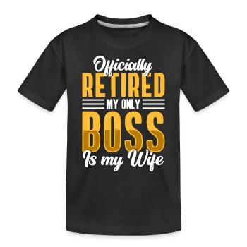 Pension de grand-père retraité Retraite - T-shirt bio Premium Enfant - noir - Devant