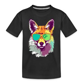 Rhas le coyote - T-shirt bio Premium Enfant - noir - Devant