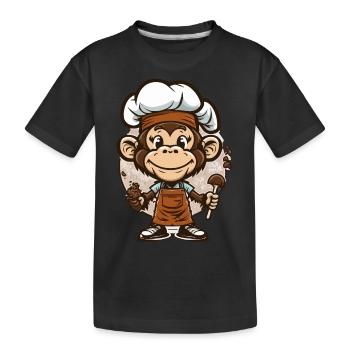 The Culinary Primate - Kids' Premium Organic T-Shirt - black - Front
