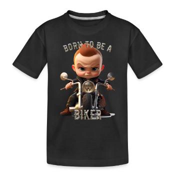 Né pour être un motard - T-shirt bio Premium Enfant - noir - Devant