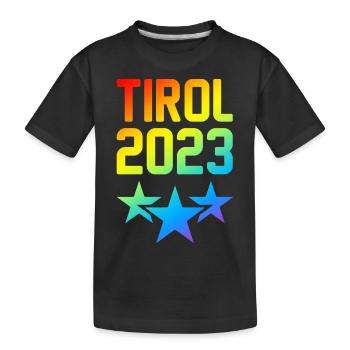Tirol 2023 - Kinder Premium Bio T-Shirt - Schwarz - Vorne