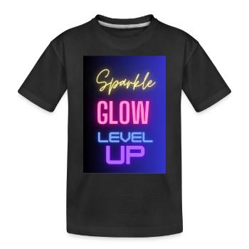 Brillance étincelante niveau vers le haut - T-shirt bio Premium Enfant - noir - Devant