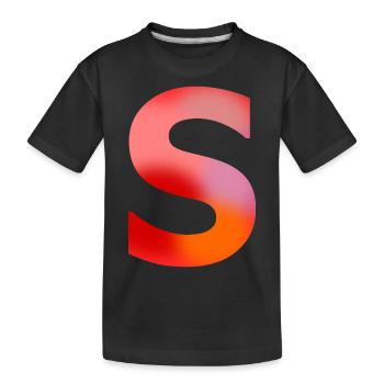 Lettre S - T-shirt bio Premium Enfant - noir - Devant