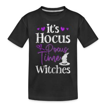 Sortilège de balai de sorcellerie Wicca - T-shirt bio Premium Enfant - noir - Devant