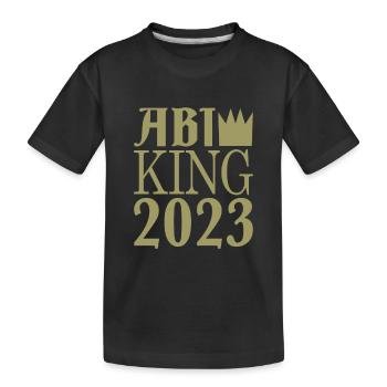 Abi king 2023 - Kinder Premium Bio T-Shirt - Schwarz - Vorne