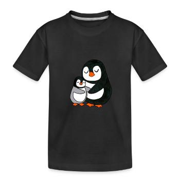 Pinguin United - Kinder Premium Bio T-Shirt - Schwarz - Vorne