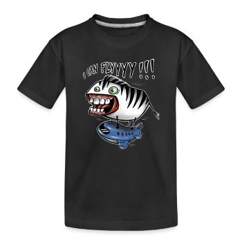 I CAN FLYYYYY - Kids' Premium Organic T-Shirt - black - Front