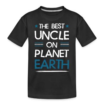 Best Uncle Saying - Kids' Premium Organic T-Shirt - black - Front