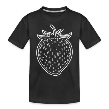 Strawberry Fruit Fruit - Kids' Premium Organic T-Shirt - black - Front