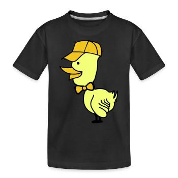 Bonnet de canard - T-shirt bio Premium Enfant - noir - Devant