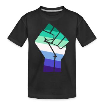 Pride Fist Gay Pride Design pour l’égalité - T-shirt bio Premium Enfant - noir - Devant